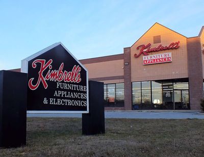 Entrance to Kimbrells Furniture in Asheboro, NC