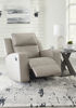 Picture of Lavehorne - Pebble Reclining Sofa with Drop-Down Table