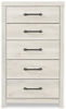 Picture of Cambeck - White Five Drawer Chest