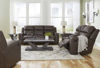 Picture of Lavehorne - Umber Reclining Sofa with Drop-Down Table