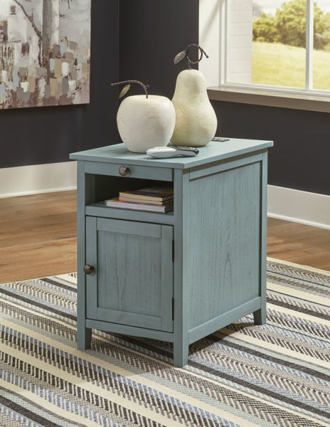 Picture of Treytown Teal Chairside Table