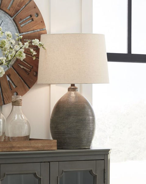 Picture of Joyelle Gray Terracotta Lamp