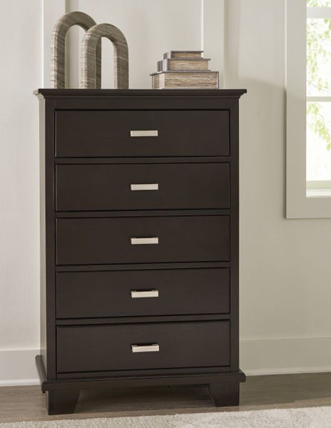 Picture of Covetown - Brown 5-Drawer Chest