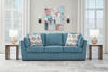 Picture of Keerwick - Teal Ottoman