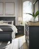 Picture of Lanolee - Black Twin Panel Bed